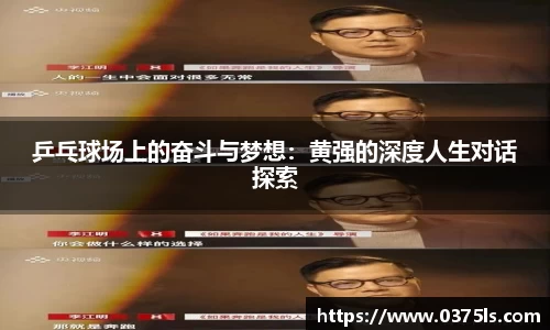 乒乓球场上的奋斗与梦想：黄强的深度人生对话探索